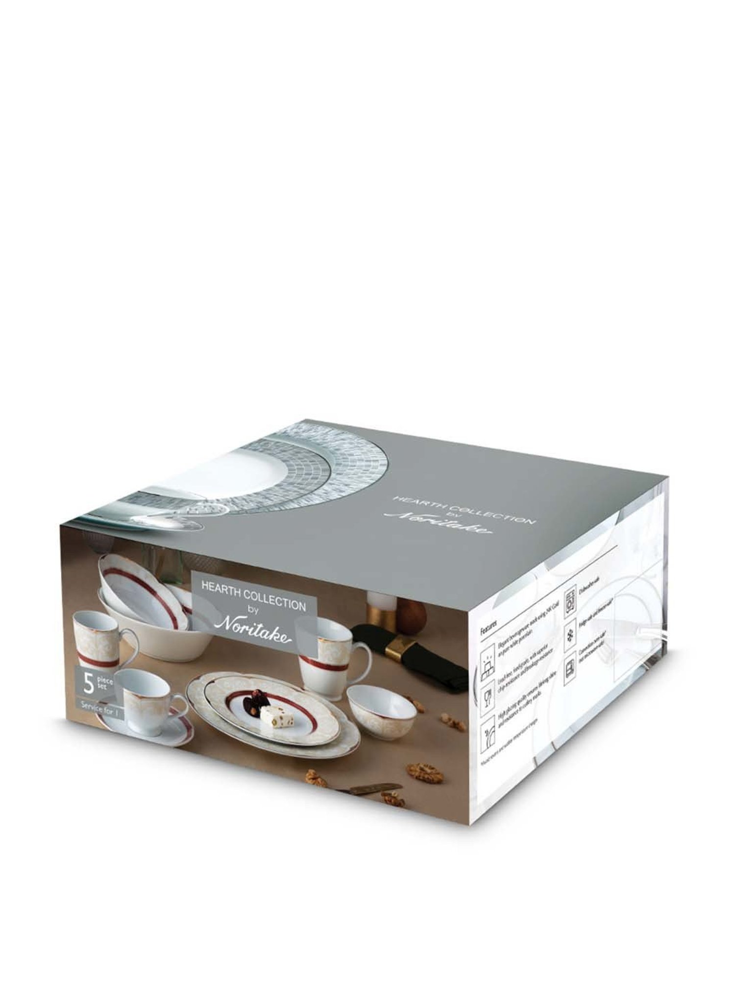 Noritake Ville De Lumiere White & Beige Porcelain Dinner Set