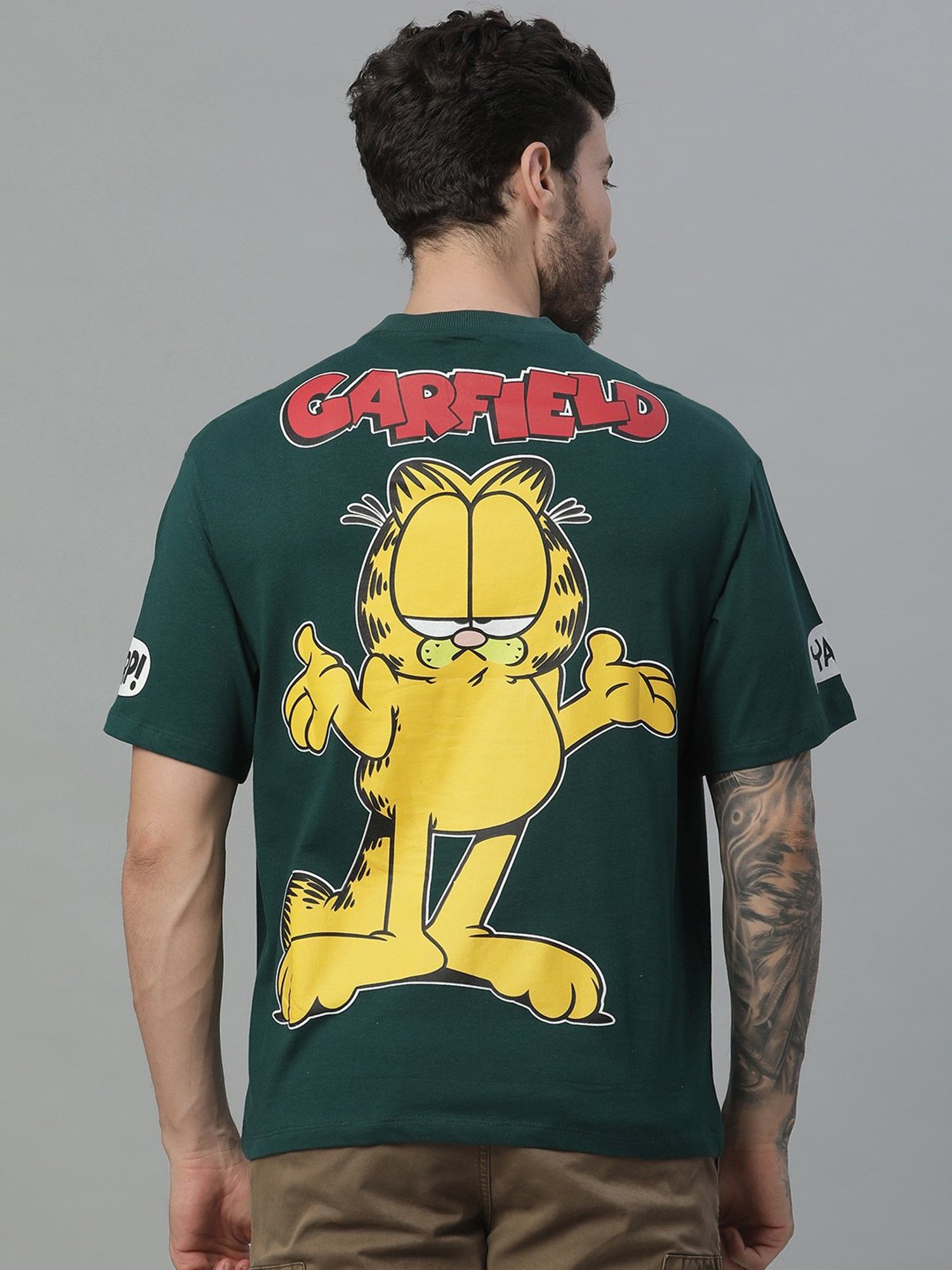 Free Authority Green Loose Fit Printed T-Shirt