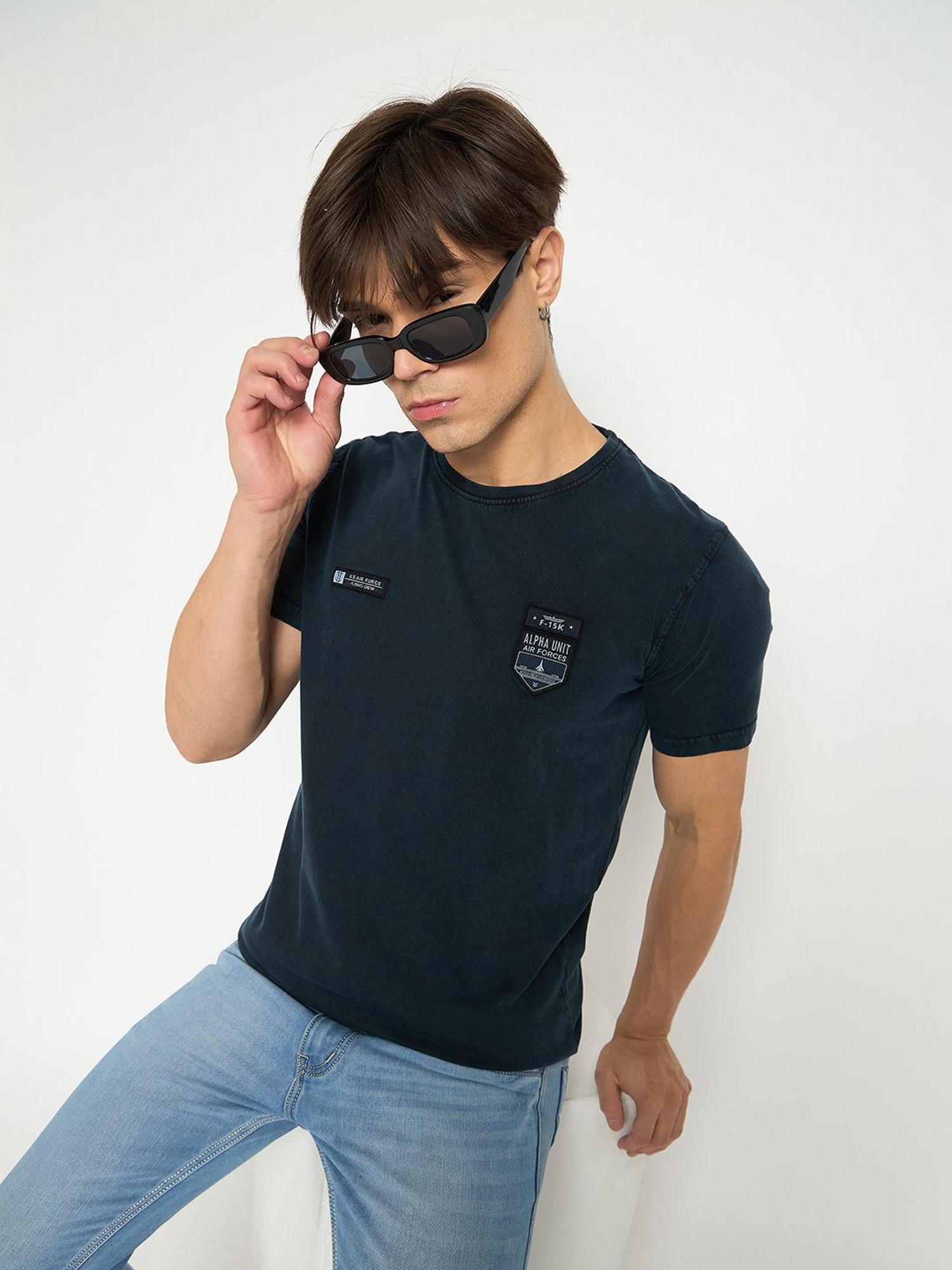 Duke Navy Slim Fit T-Shirt