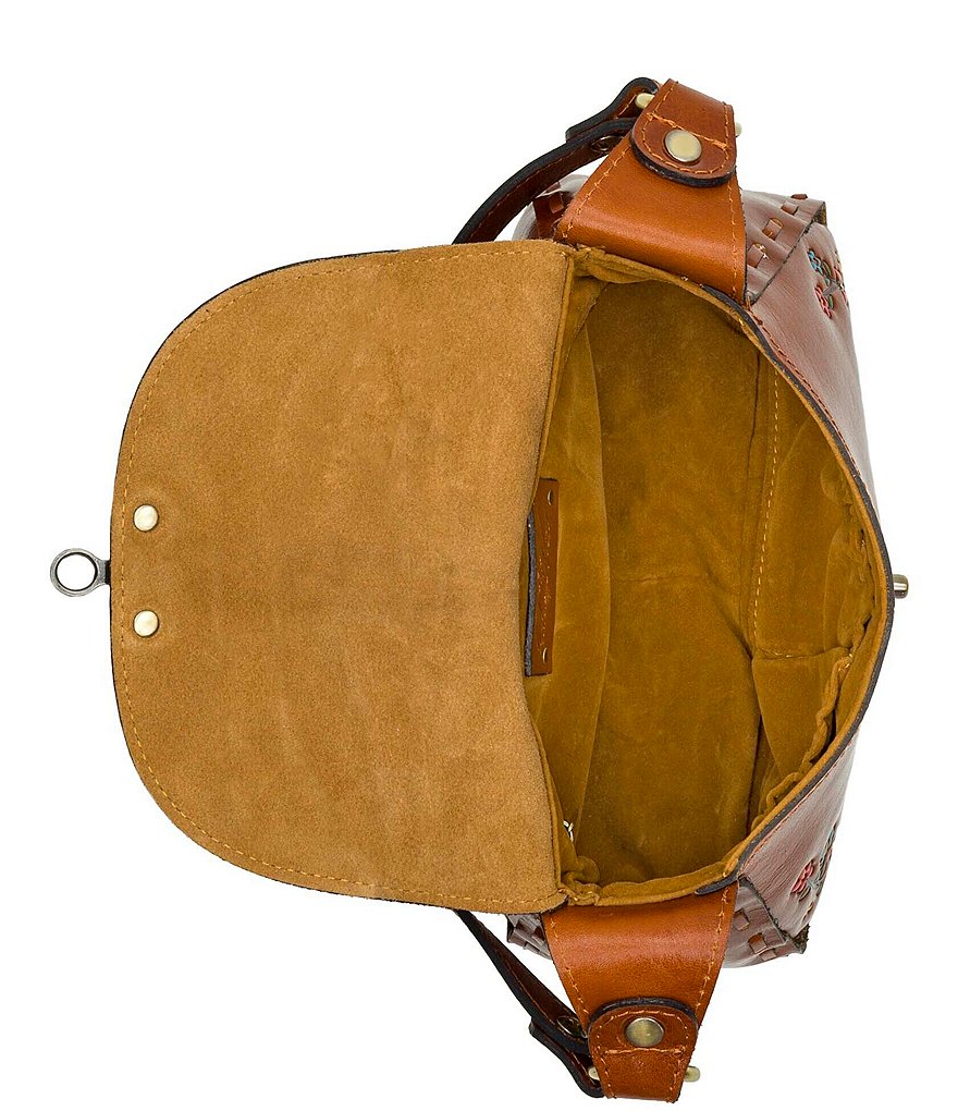 Patricia Nash Hand Painted Floral Collection Micaela Leather Shoulder Bag