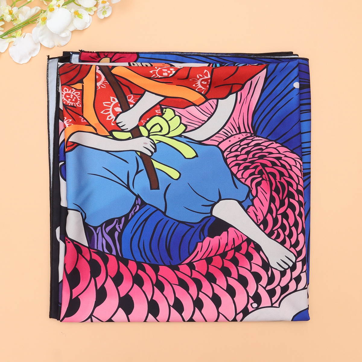 1pc Delicate Printing Hanging Tapestry Background Cloth Hanging Cloth Wall Decorative Cloth for Decor (150x130cm)