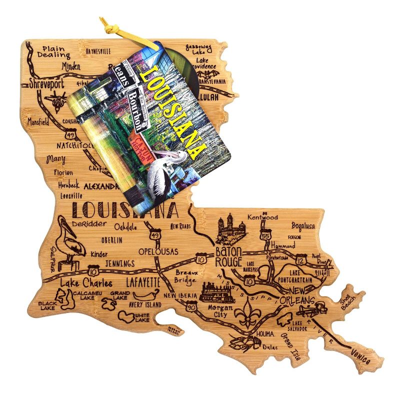 Totally Bamboo Destination Louisiana Serving and Cutting Board