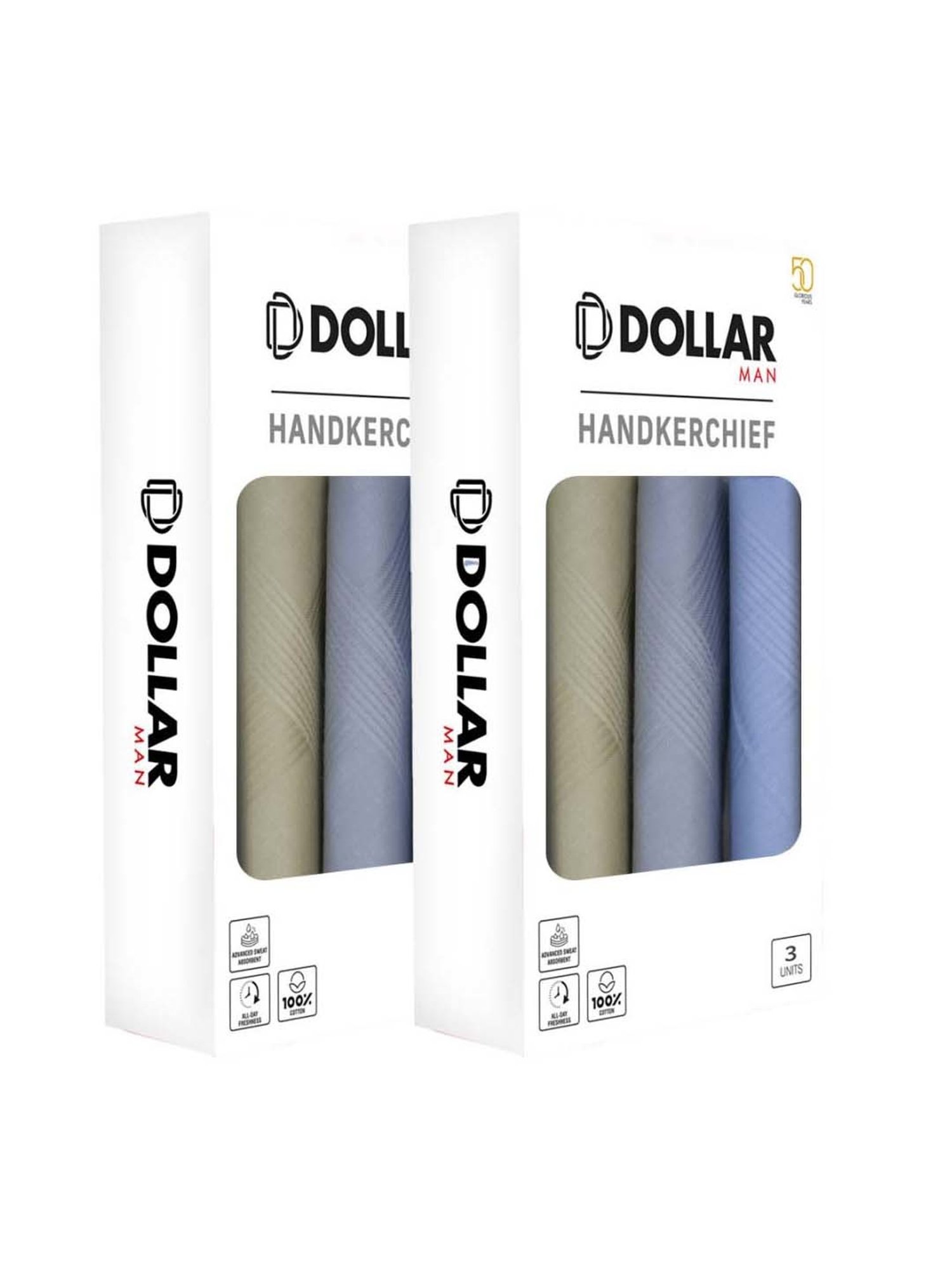 Crusset Multicolor Cotton Handkerchief - Pack of 6