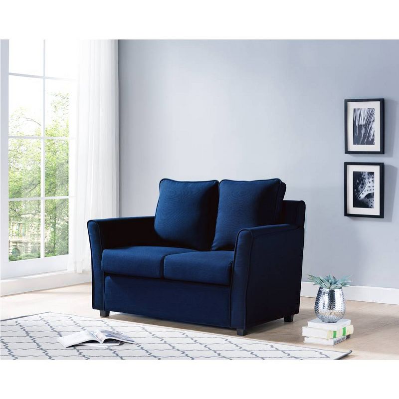 Ali Upholstered Loveseat Dark Shadow Blue - HOMES: Inside + Out