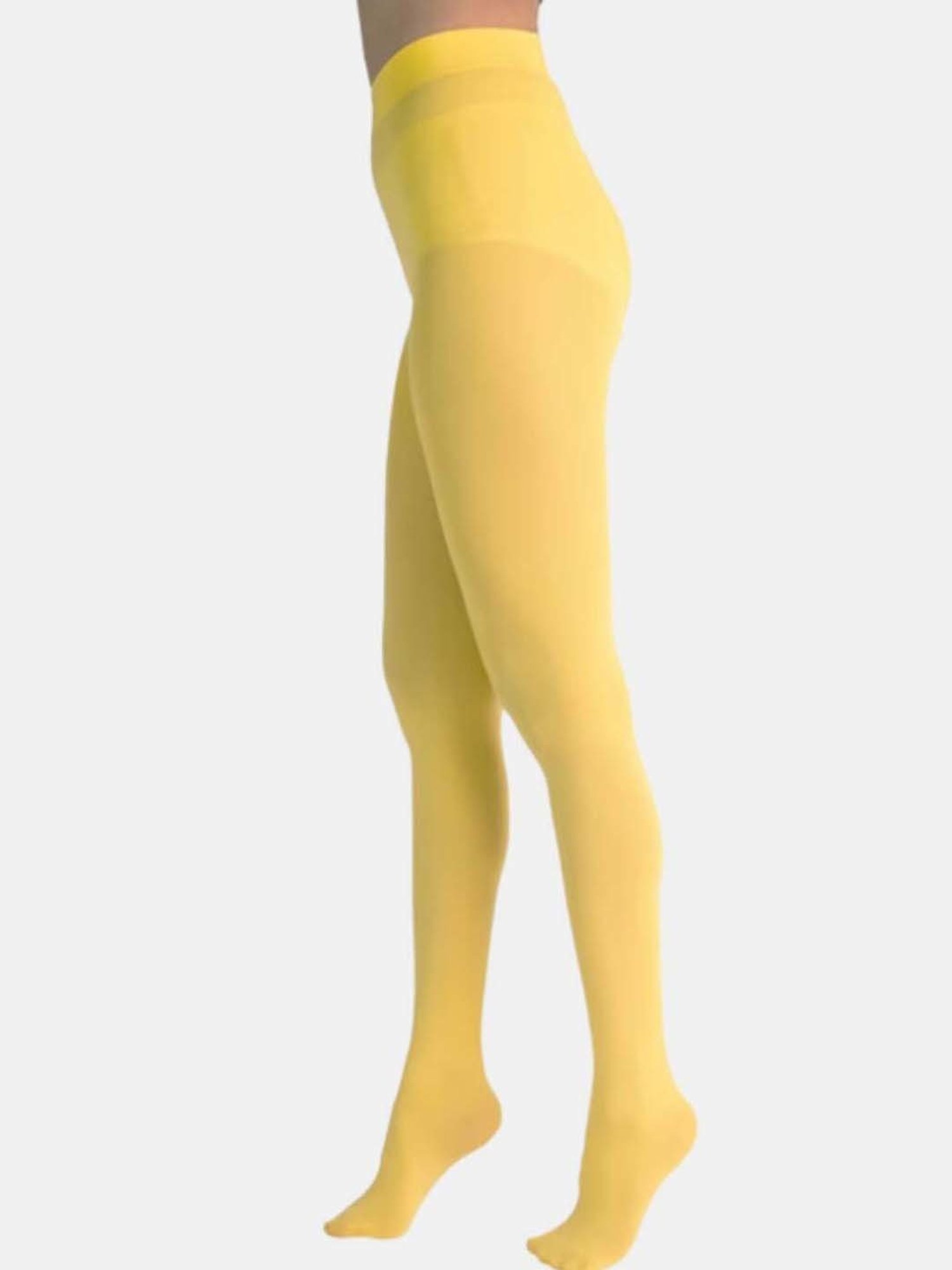 Secrets By ZeroKaata Black & Yellow Plain Pantyhose Stockings - Pack Of 2