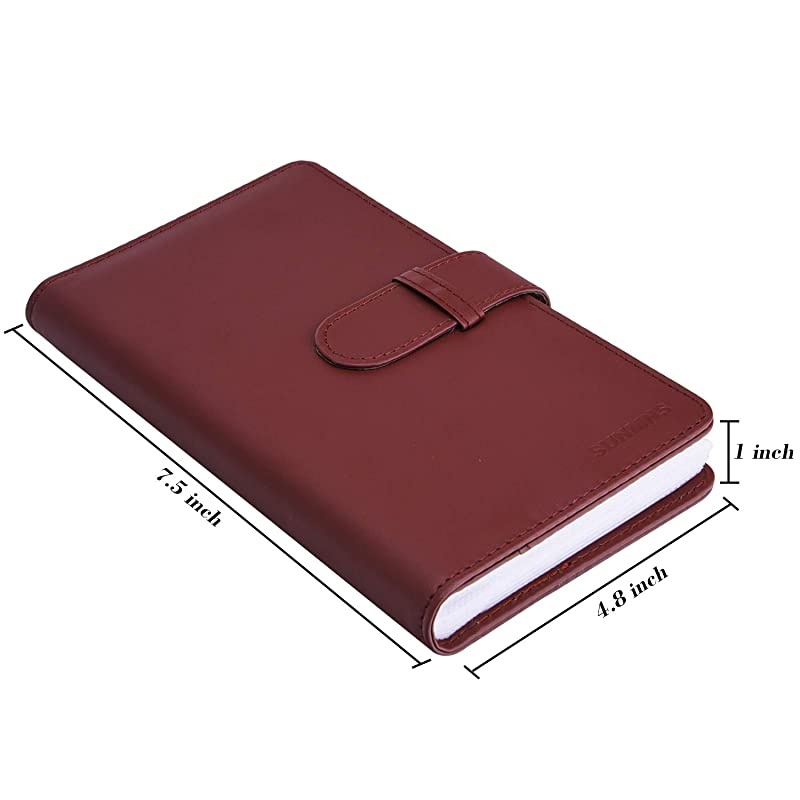 Wallet PU Leather Photo Album Compatible with Fujifilm Instax Mini Instant Film Retro Red