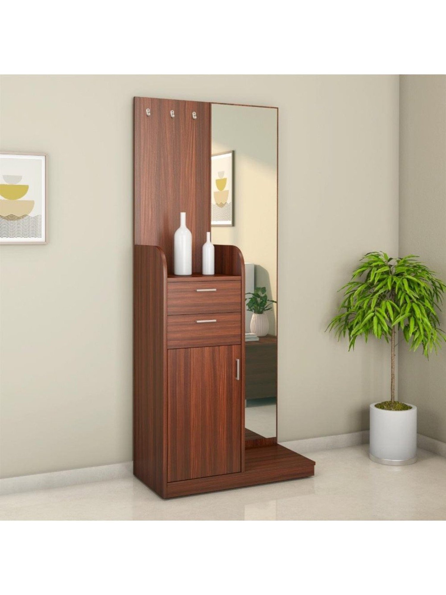 Godrej Interio Aero Valigny Oak Engineered Wood Standerd Dressing Table