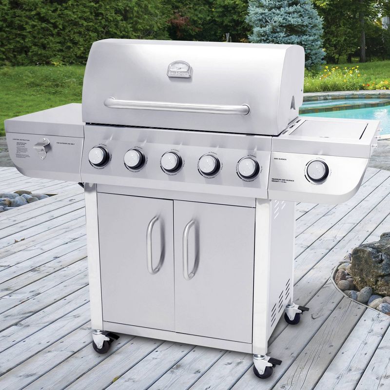 Stainless Steel 5 Burner Gas Grill GAS8560AS Silver - 3 Embers