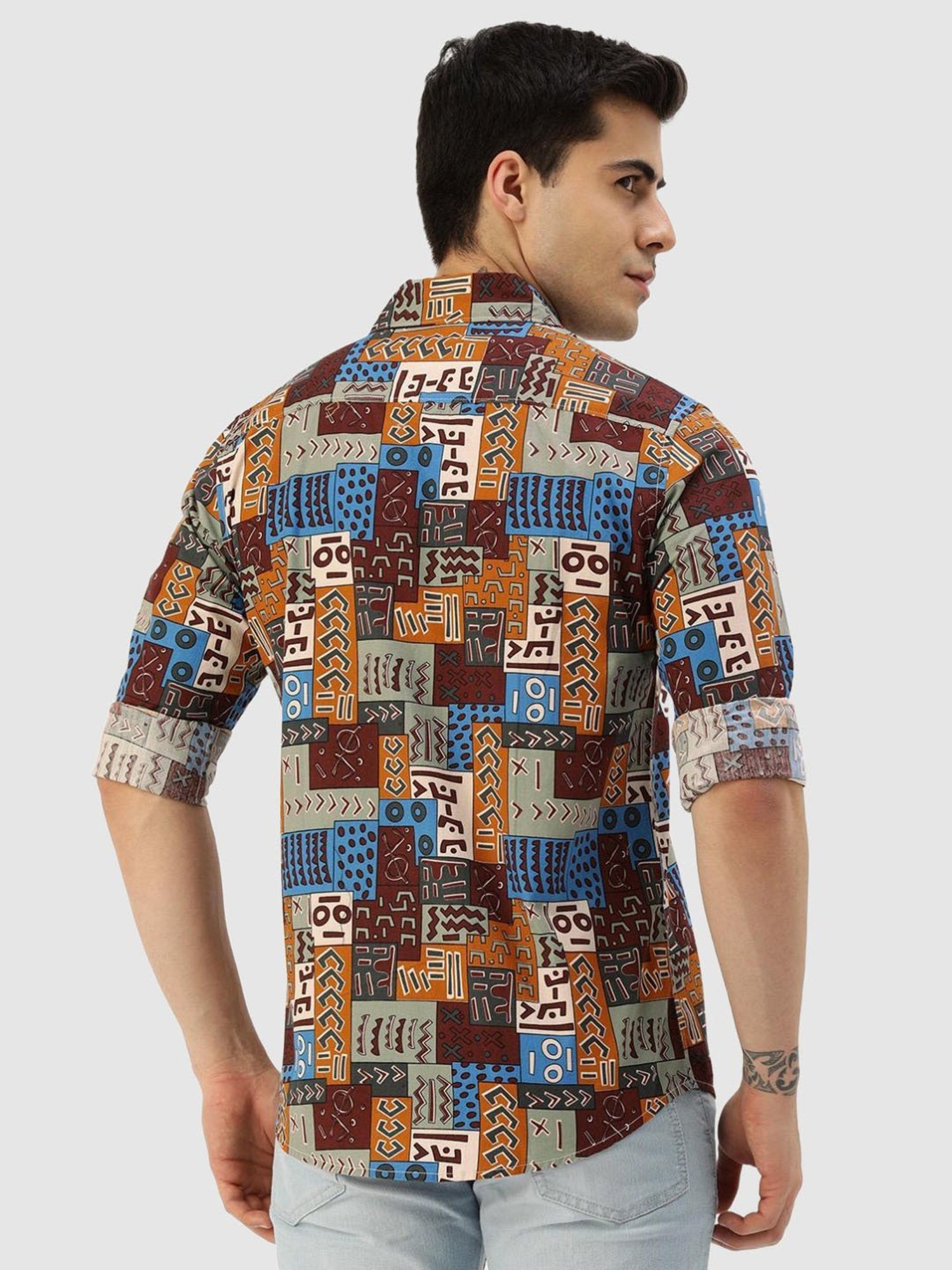 Bene Kleed Multicolor Regular Fit Printed Cotton Shirt