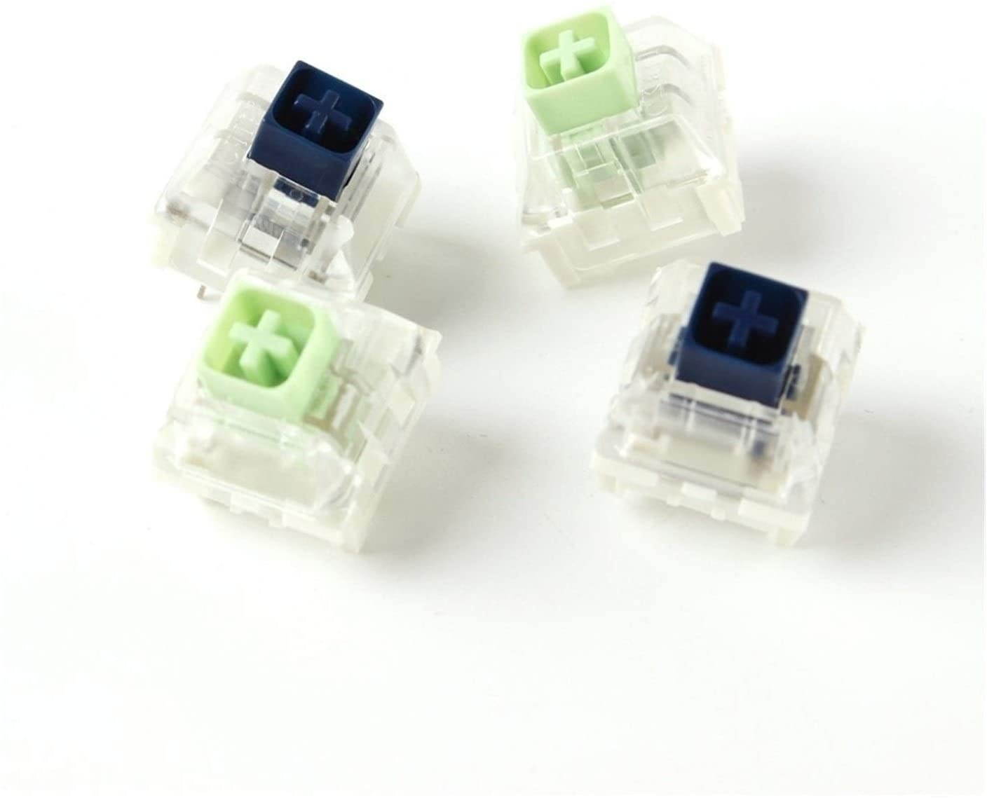 YIBOZY Box Royal Navy Blue Jade Pink Crystal Box 3 pin Switches IP56 Water-Proof Compatible Cherry MX Switches (Axis Body : 65 pcs, Color : Royal)