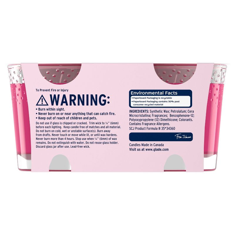 Glade Twin Candle Bubble Berry Splash - 2pk/6.8oz