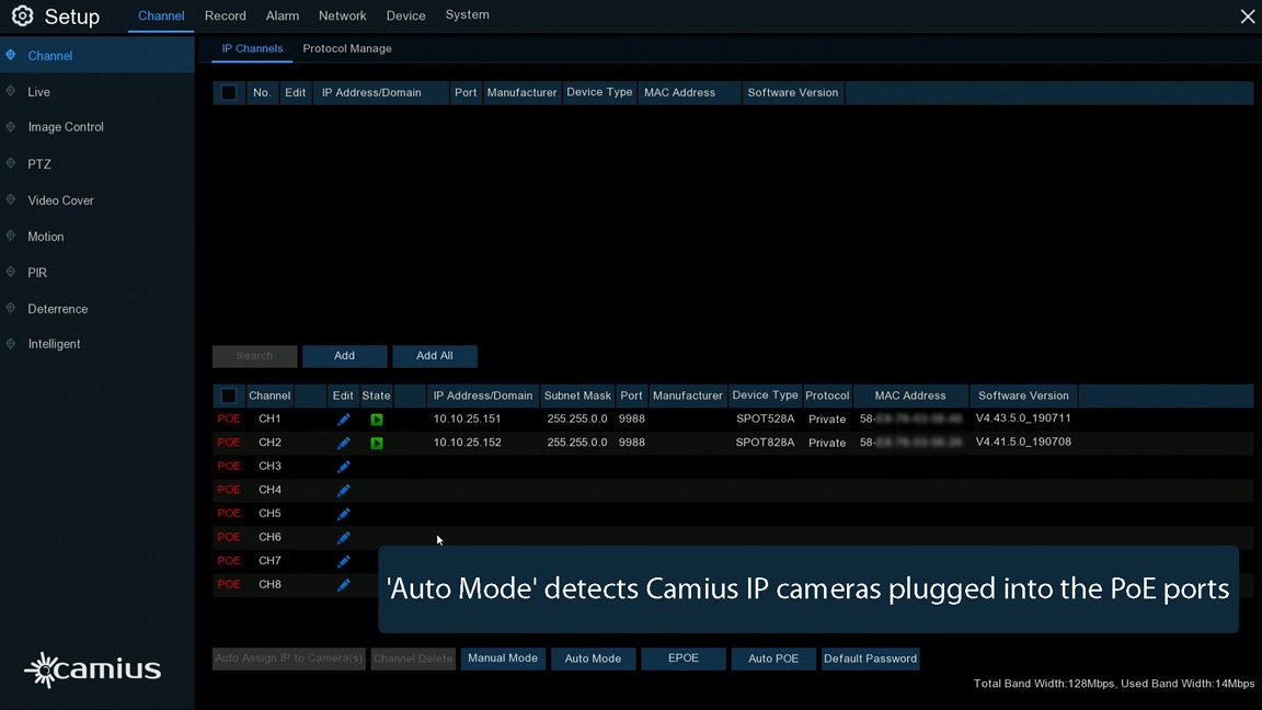 Camius 4K 8 Channel NVR Security System with 4 Wired Audio Video PoE Dome IP Cameras, wide angle, Night Vision, PC, Mac Software, Browser, Phone App (sold without a hard drive) 8P4I