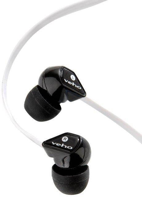 Veho Z-1 In-Ear Headphones Stereo Earbuds With Noise Isolation and Anti-Tangle Cable (White)