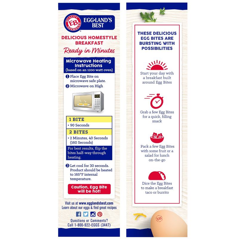 Eggland's Best Cage Free Sausage & Three Cheese Frozen Egg Bites - 4ct