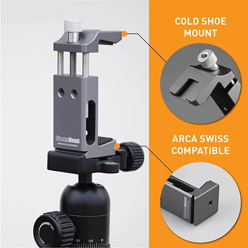 Mount MK III with Osmo Pocket Clip Kit Video Stabilizer System for Smartphone amp Camera Cold Shoe Mounts Standard Tripod Thread Mount Smartphone Rig Fit Arca Swiss Solid Aluminum Grip