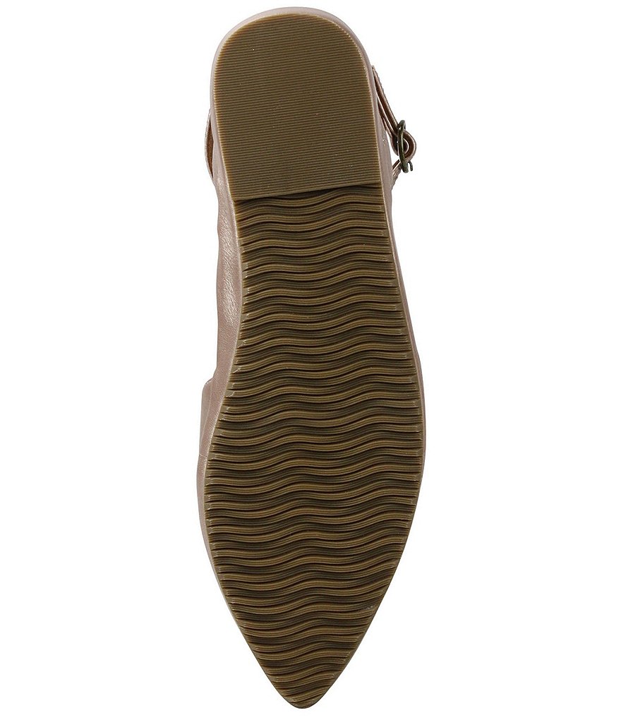 L'Amour Des Pieds Moona Leather Ankle Strap Flats