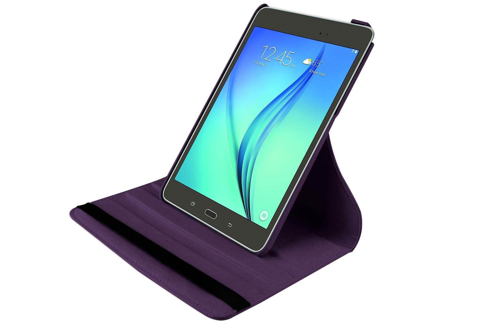 Hellfire Trading PU Leather Case 360 Rotating for Samsung Galaxy Tab A 8 T350 8" - Purple