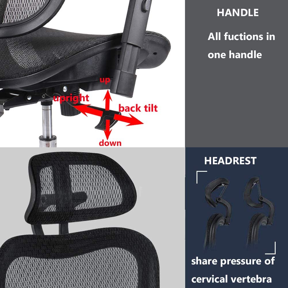 Gaming Chair, Racing Style Computer Desk Chair Padded Armrests Ergonomic Lumbar Support Adjustable Height