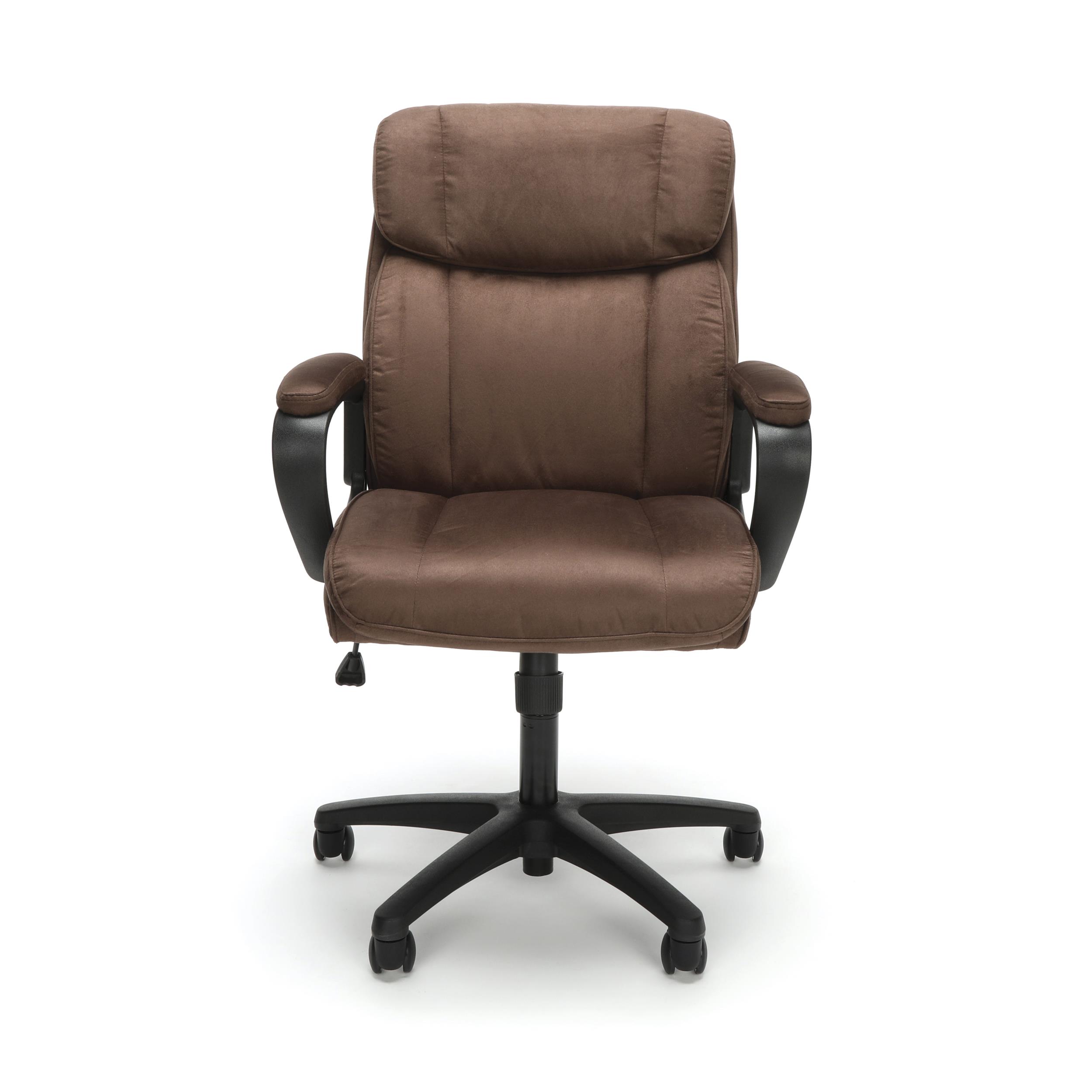 OFM Essentials Collection Plush Microfiber Office Chair, in Brown (ESS-3082-BRN)