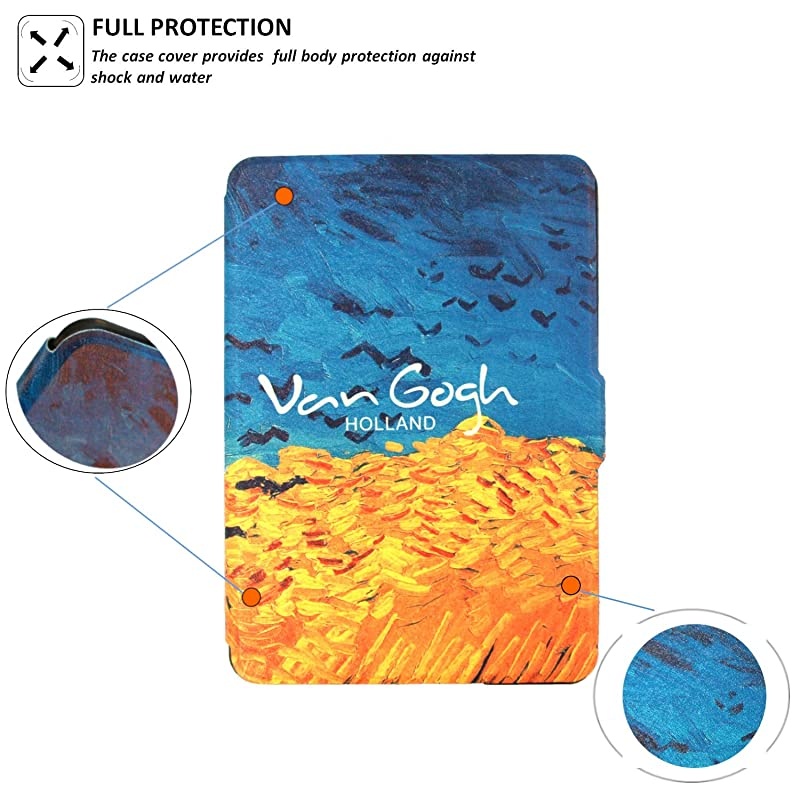 Paperwhite Case - Paperwhite 5th 6th 7th Generation - Auto Wake/Sleep, Shockproof, Lightest Leather (fits Paperwhite 2012, 2013, 2015) - G090 (6 inch, Golden Fields)