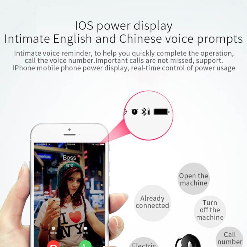 Ochine In-ear Headphone For Bluetooth 5.0, Noise-Cancellation True Wireless Stereo Earbuds TWS Sports Earphone Headset Accessories