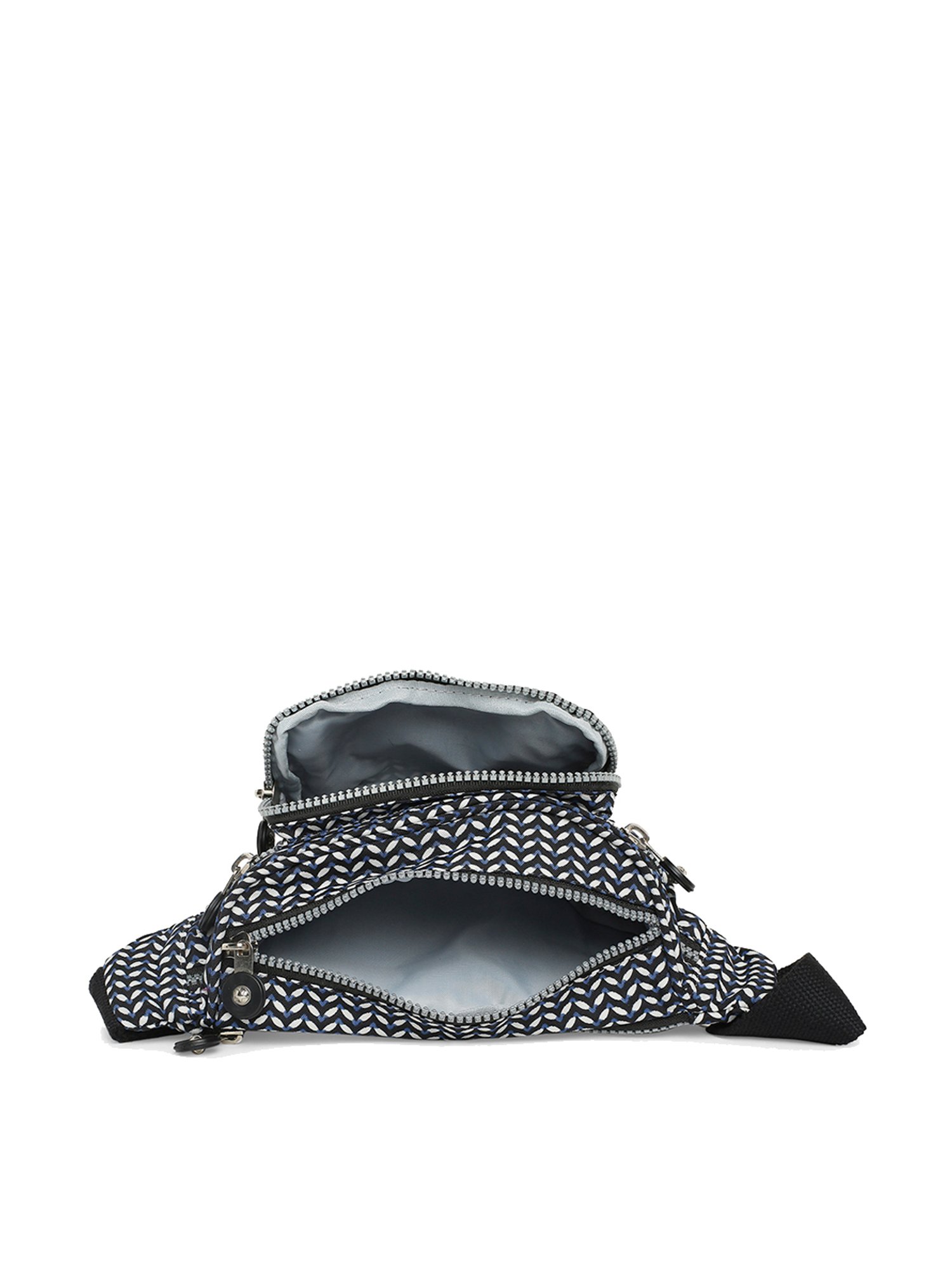 Baomi Black & White Printed Waist Pouch