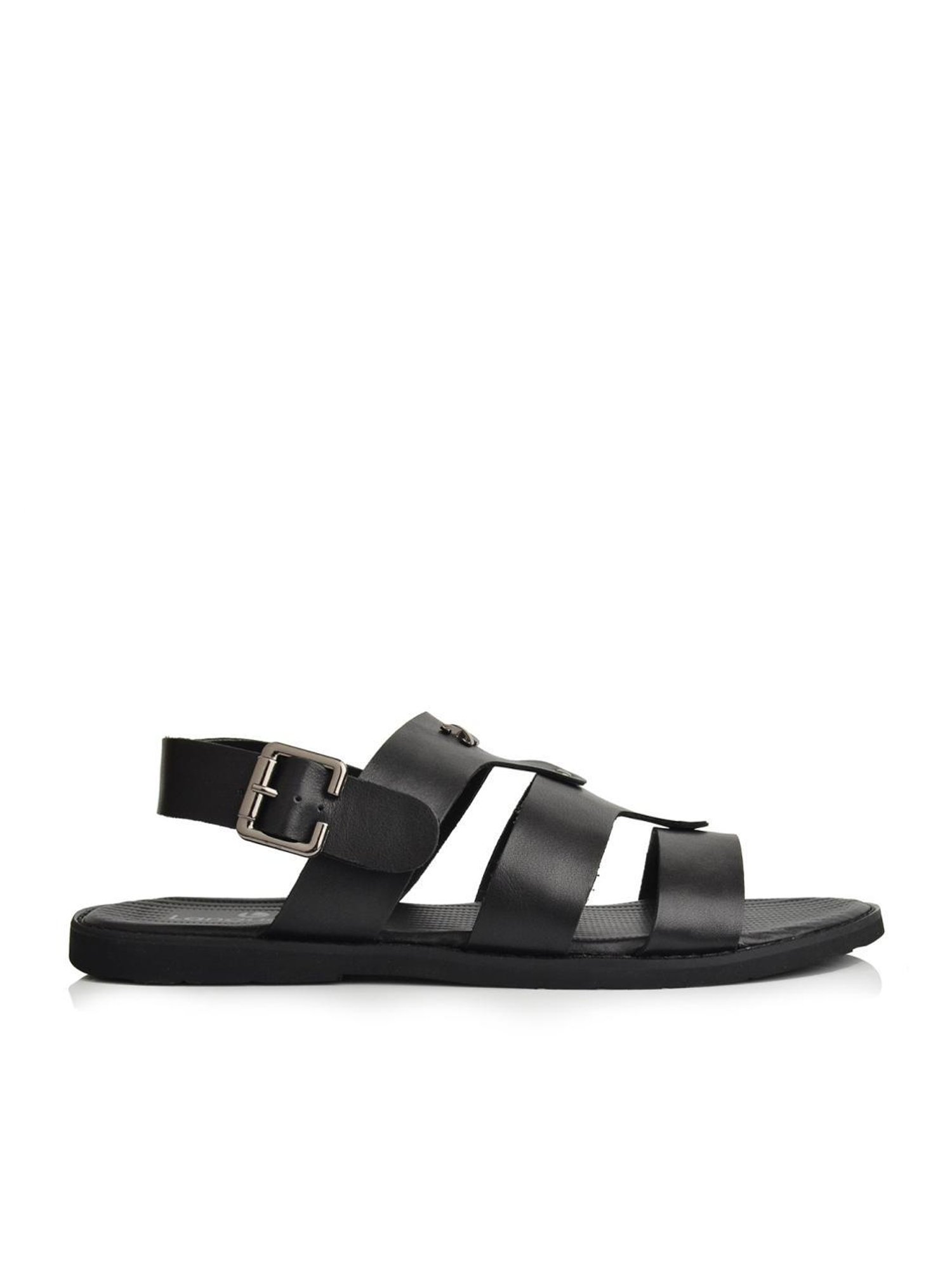 Language Shoes Men's Ethan Black Back Strap Sandals
