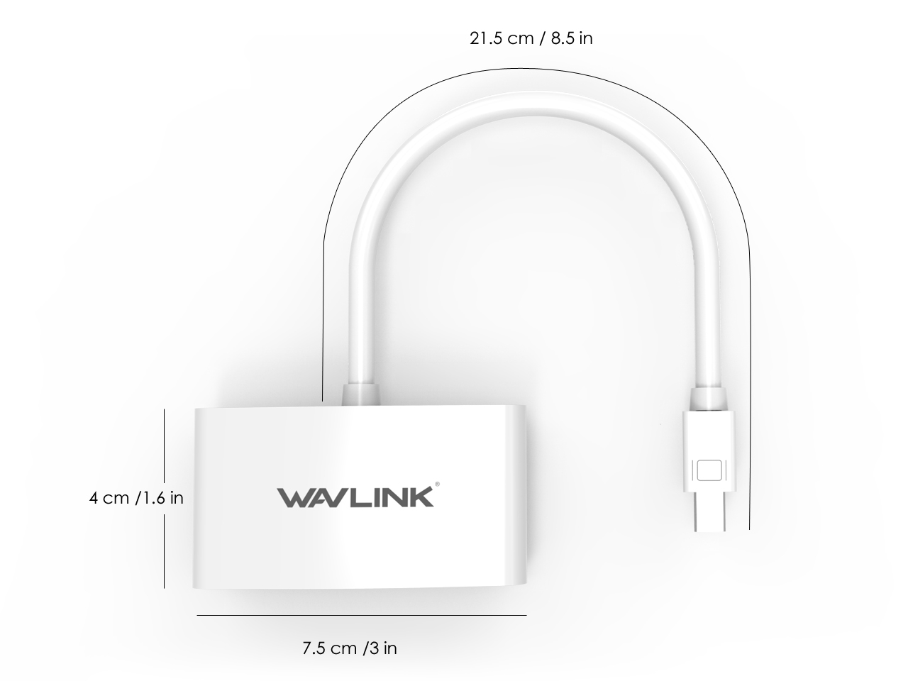 Wavlink Mini DisplayPort to HDMI VGA Adapter 4K, Thunderbolt 2 mDP to VGA HDMI Monitor Converter For Apple Mac Book Air MacBook Pro, Surface Pro 1 2 3 4 6, Surface book laptop 2, Surface Studio, White