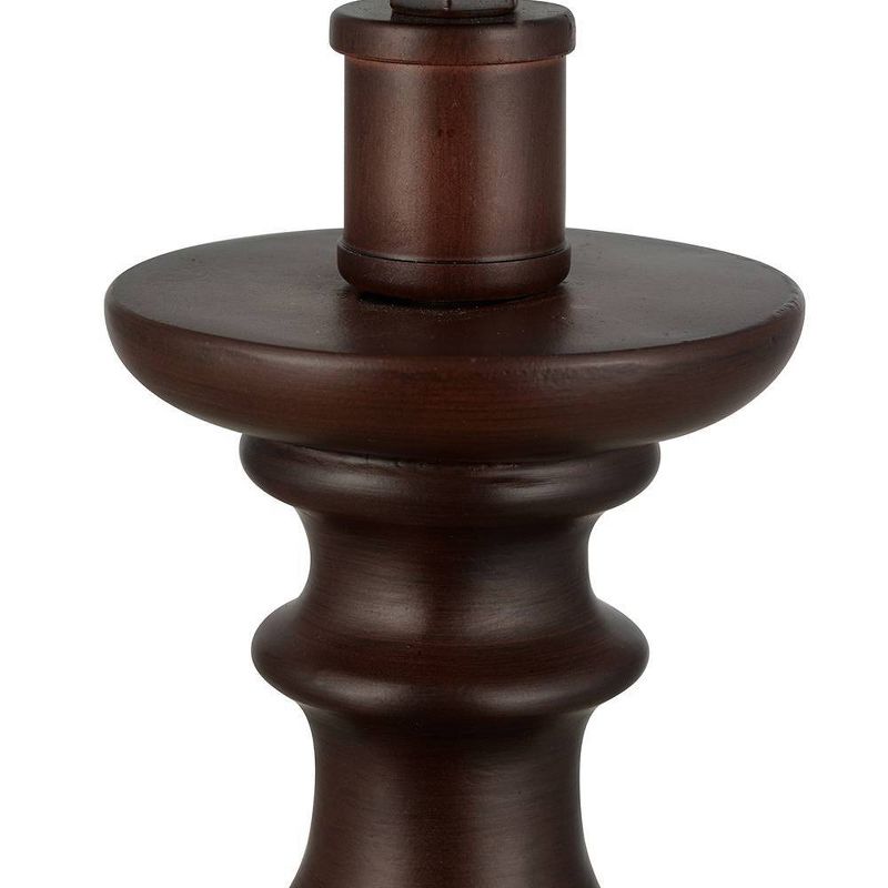 8.5" Espresso Faux Wood Table Lamp (Includes LED Light Bulb) Brown - Cresswell Lighting