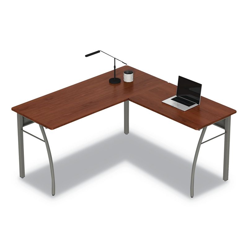 Linea Italia(R) Trento Line L-Shaped Desk, 59 1/8w x 59 1/8d x 29 1/2h, Cherry TR737CH