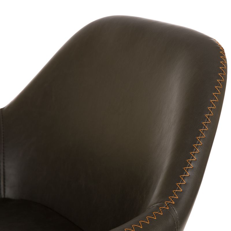 Set of 2 MidCentury Modern Vintage Leatherette Gaslift Adjustable Barstool Gray - Glitzhome