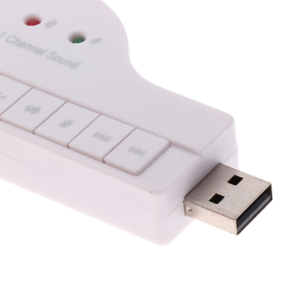 8.1 Channel USB External Sound Card Audio Adapter with Mic - Plug and Play Compatibility - Supports Virtual 3D Sound - Turn Your Front USB Port of Desktop into Audio Input and Mic