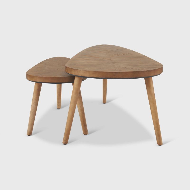 Set of 2 Ivey Coffee Tables Beige - Adore Decor