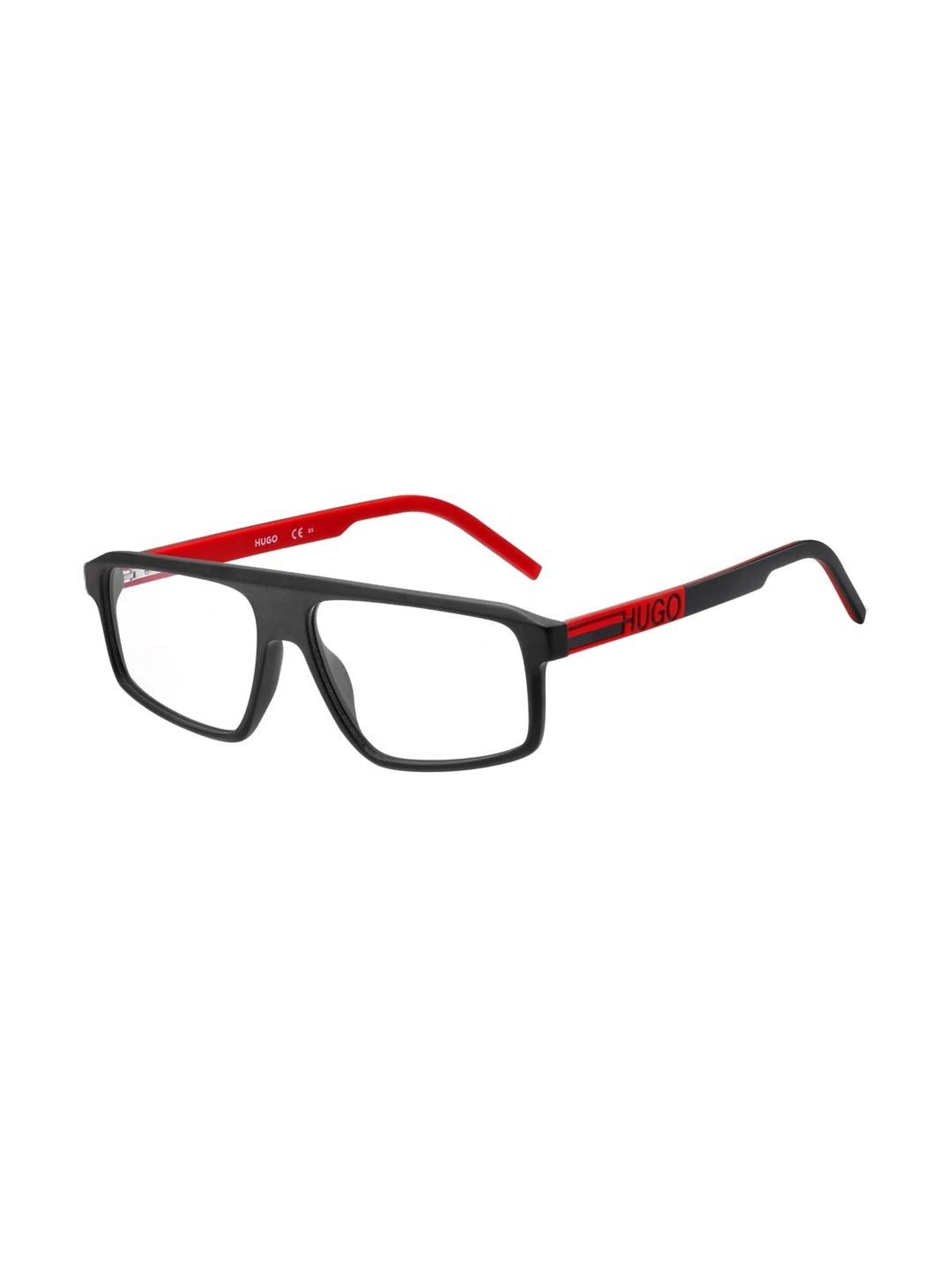 HUGO Black Rectangular Eye Frames for Men