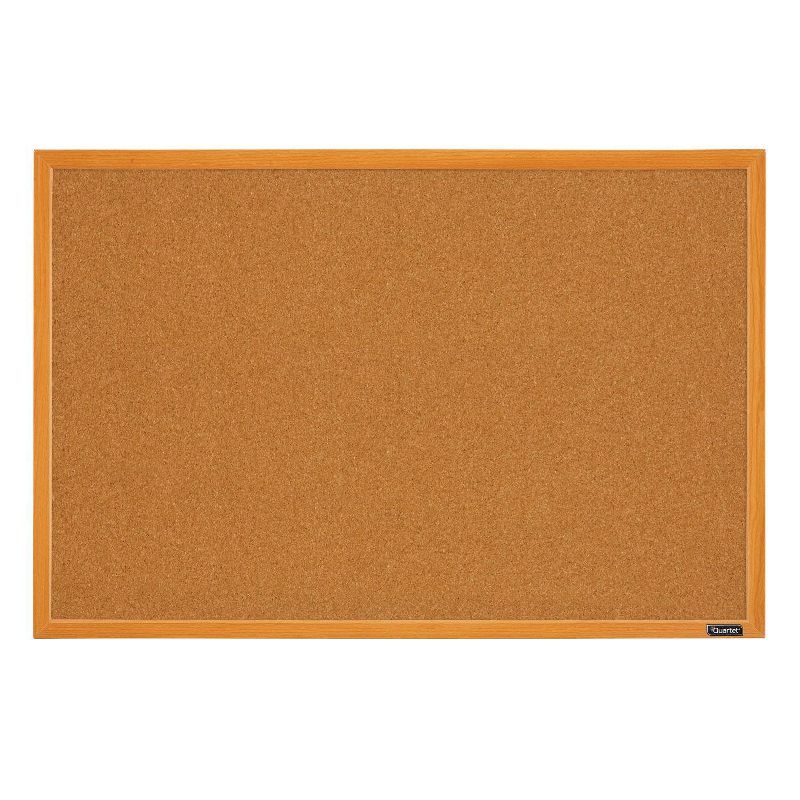 Quartet 24'' X 36'' Cork Bulletin Board Assorted Wood Finish Frame