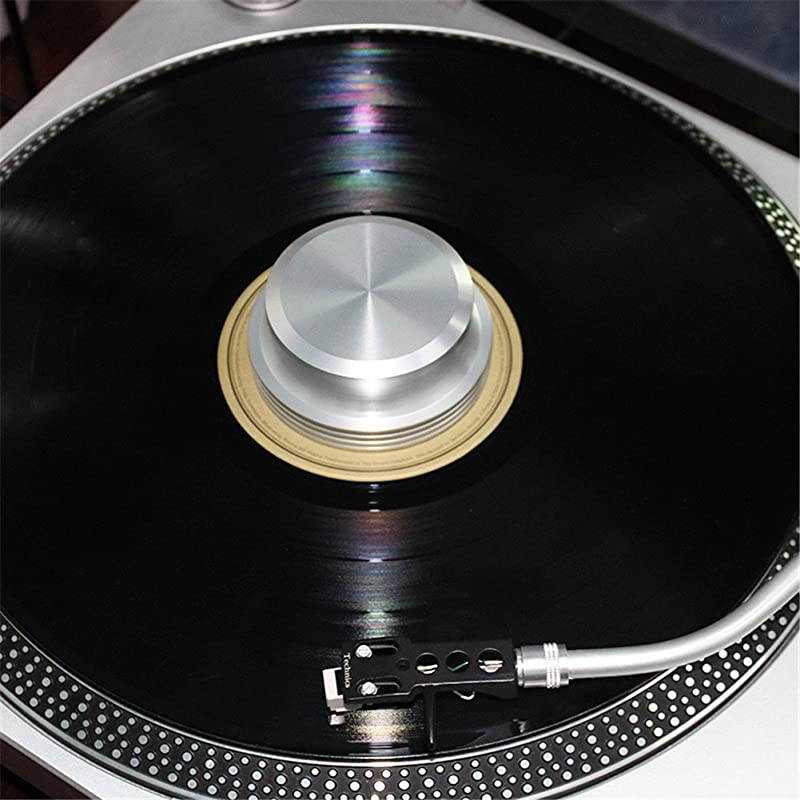 Record Weight 16oz Vinyl Record clamp Alumiun Turntable stabilizer Silver