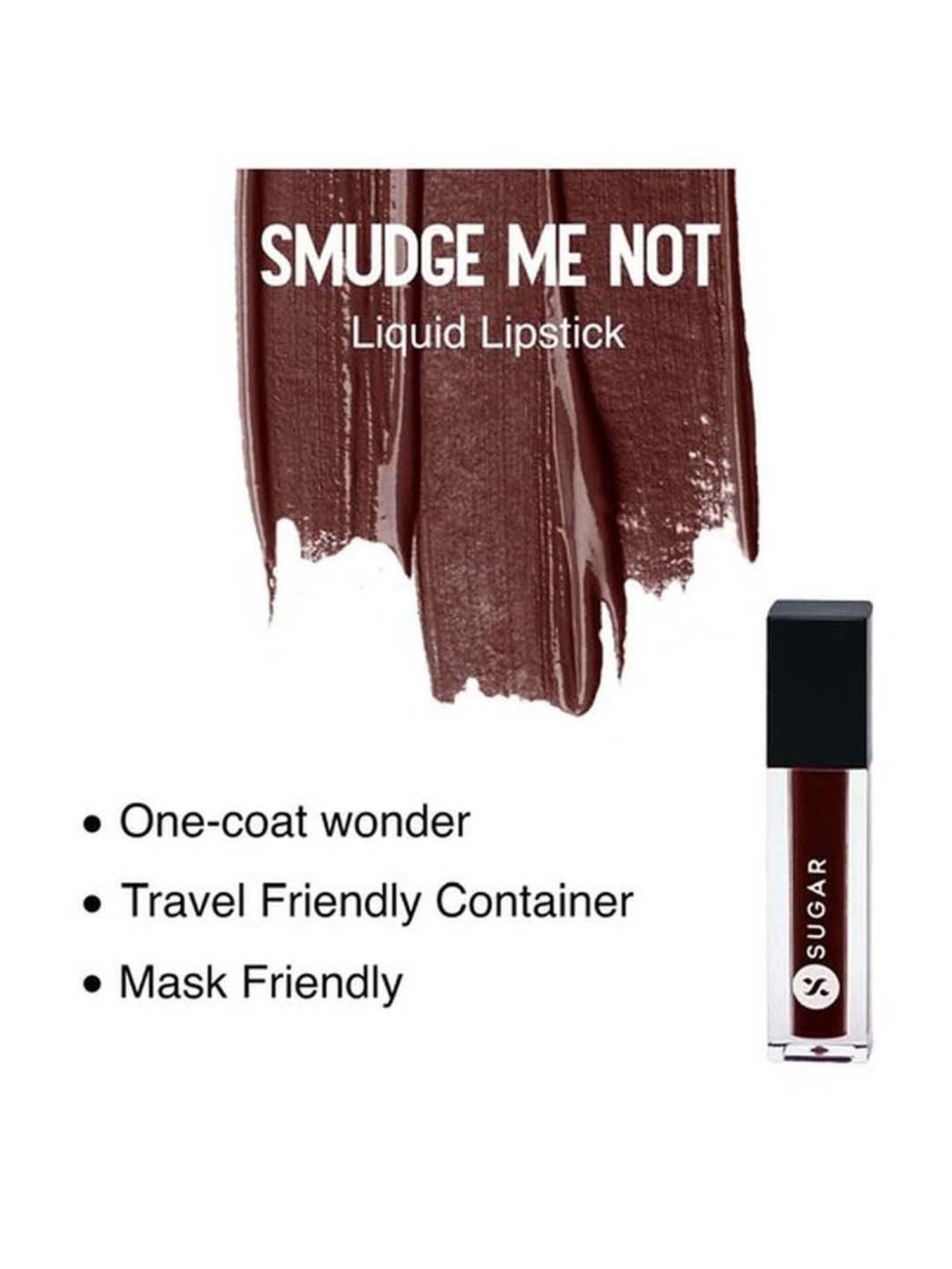 Sugar Cosmetics Smudge Me Not Liquid Mini Lipstick 42 Toast Roast - 1.1 gm