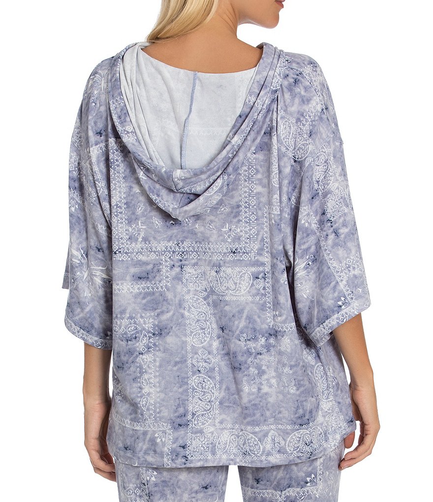 Midnight Bakery Printed Knit Short Sleeve Coordinating Hoodie