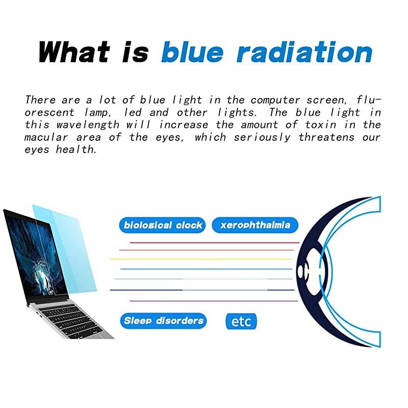 Inch Anti Blue Light Screen Protector for Widescreen Laptop Upgrade Laptop Screen Protector Filter Out Blue Light Relief with Aspect Ratio 169 Reduce Eye Fatigue Strain 2 Pack