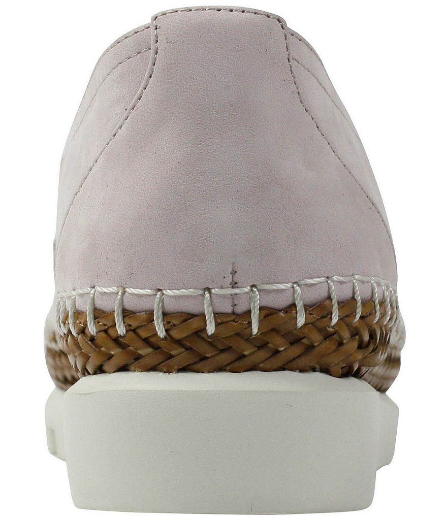 L'Amour Des Pieds Perforated Suede Stazzema Flatform Slip-Ons