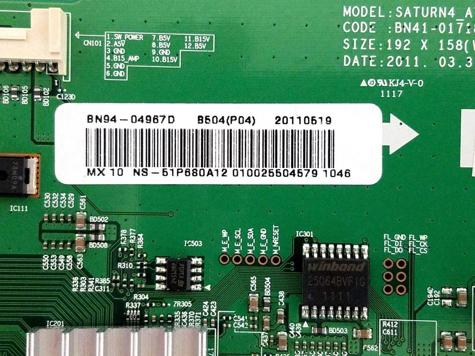 Insignia NS-51P680A12 Main Board BN94-04967D ,