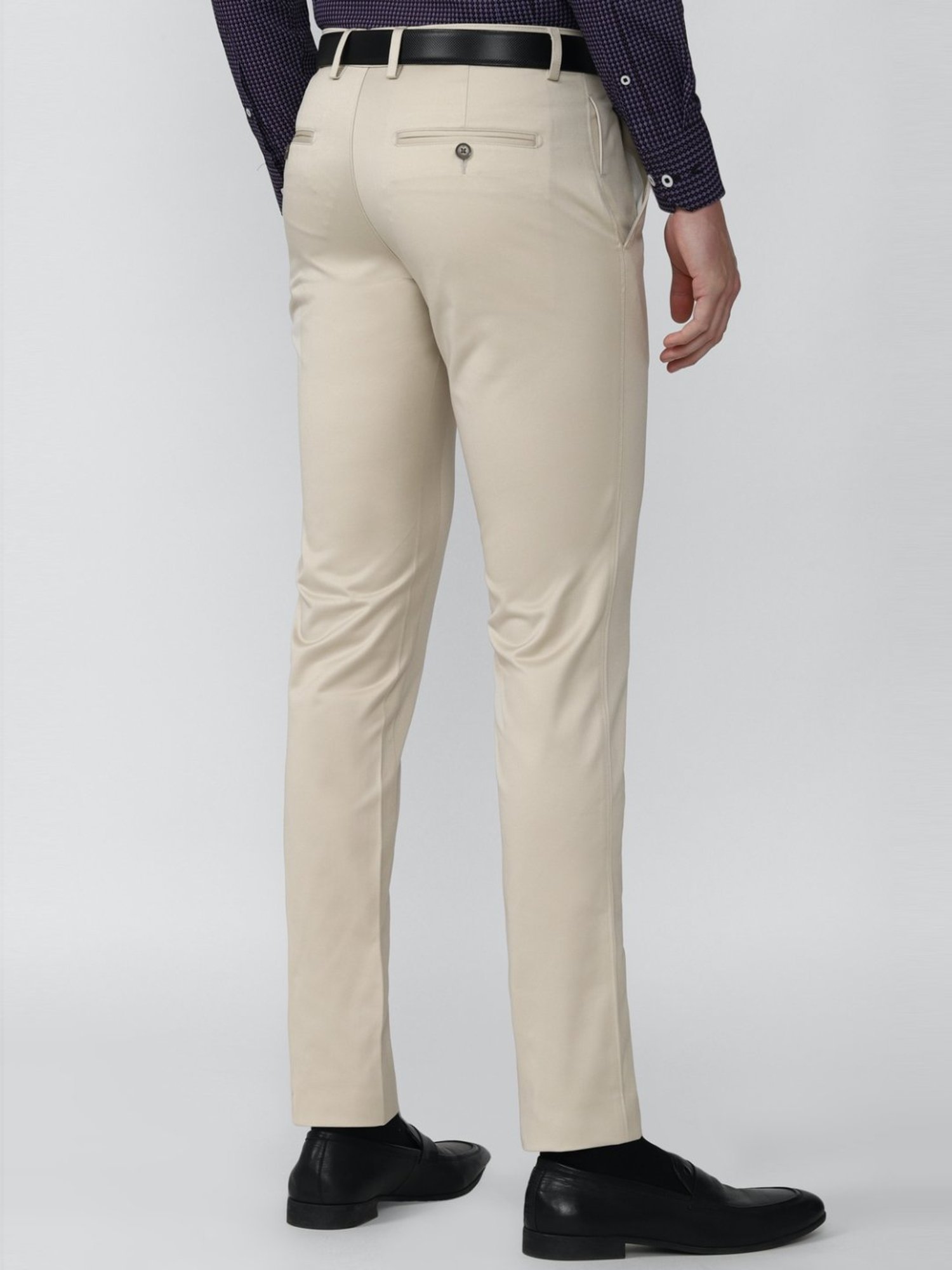 Van Heusen Beige Slim Fit Trousers