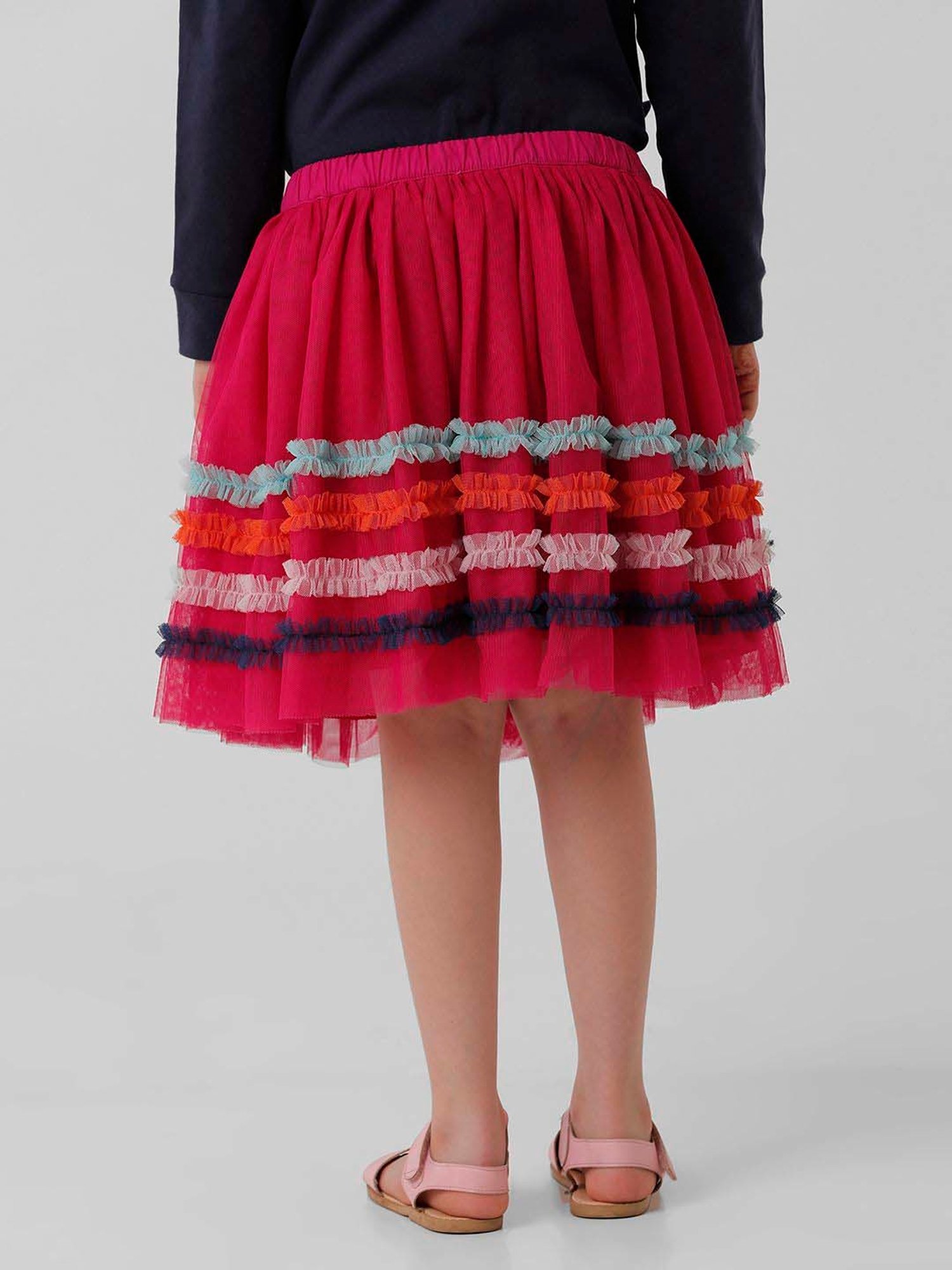 Kate & Oscar Kids Red Color Block Skirt