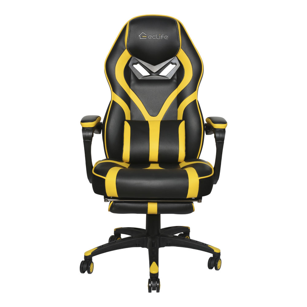 Massage Gaming Chair Office Chair High Back Computer Chair PU Leather Desk Chair PC Racing Executive Ergonomic Adjustable Swivel Task Chair with Headrest and Lumbar Support
