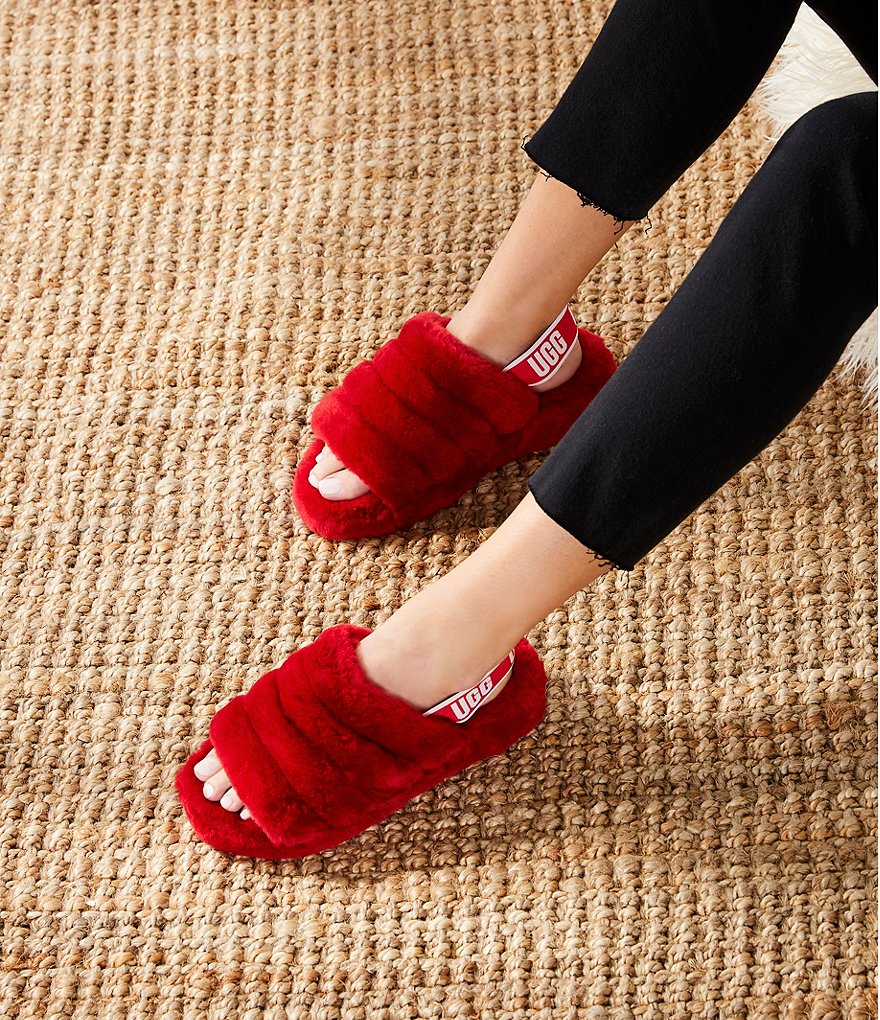 UGG&reg; Logo Fluff Yeah Fur Slides