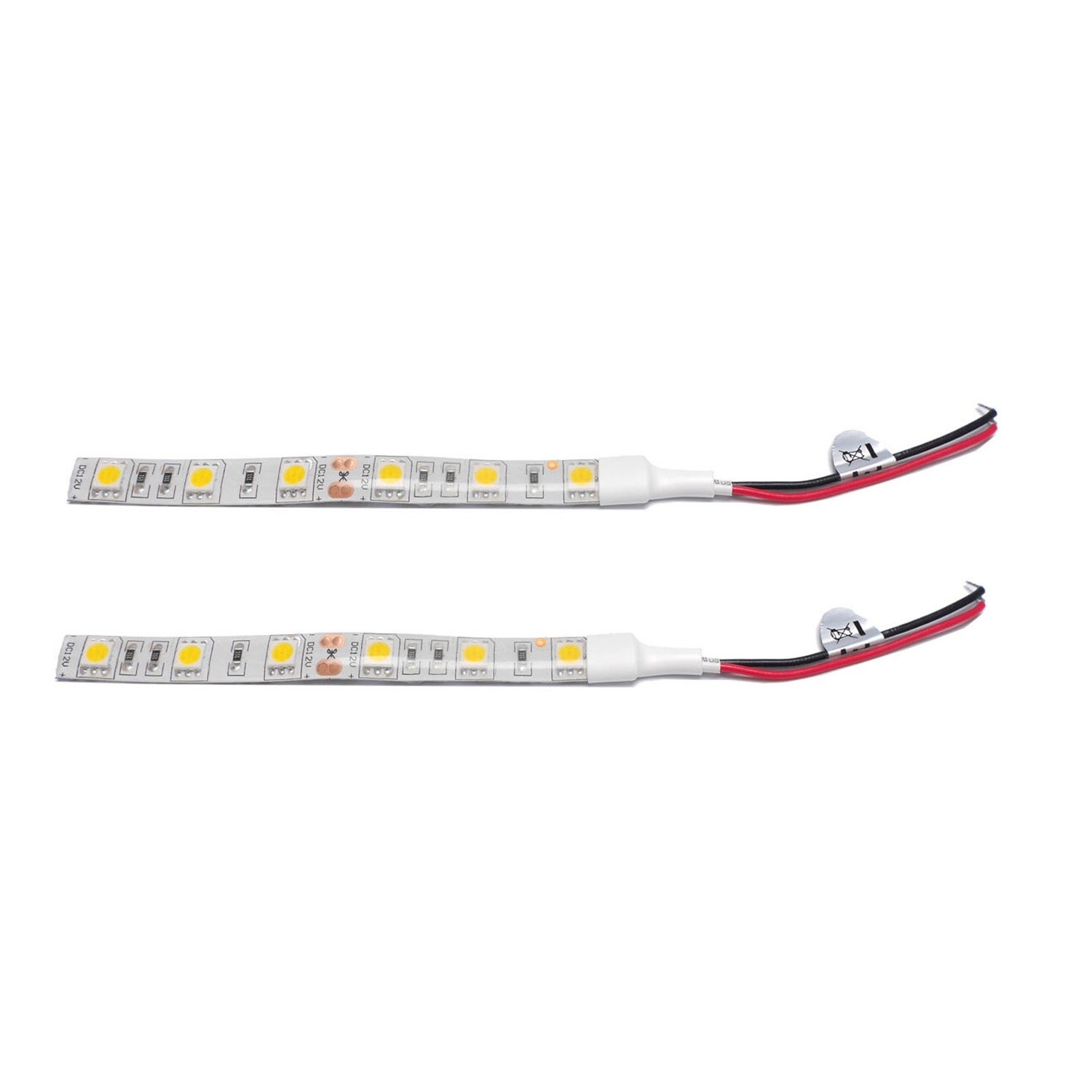 2x 10cm Waterproof Red /Green 5050 Led Strip Lights Dc 12V Caravan Boat Car