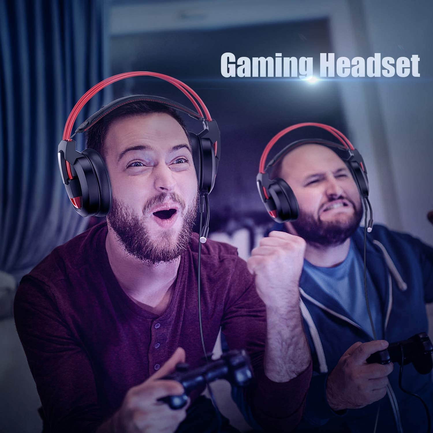 Zentouch Gaming Headset, Xbox One Headset with 7.1 Surround Sound & Noise Cancelling Over Ear Headphones with Mic, Stereo Headset for PS4 Xbox PC Nintendo Switch Cell Phone Laptop Tablet