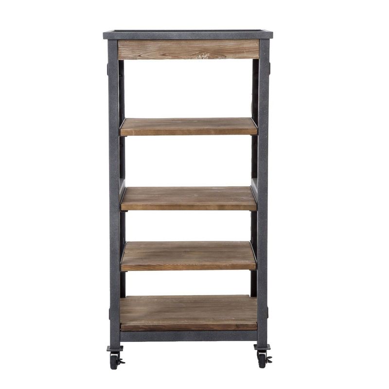 Furinno Turn-N-Tube 4 Tier Multipurpose Open Wood Display Shelf and Bookcase for Living Room, Dining Room, Bedroom, and Office Spaces, Espresso Black