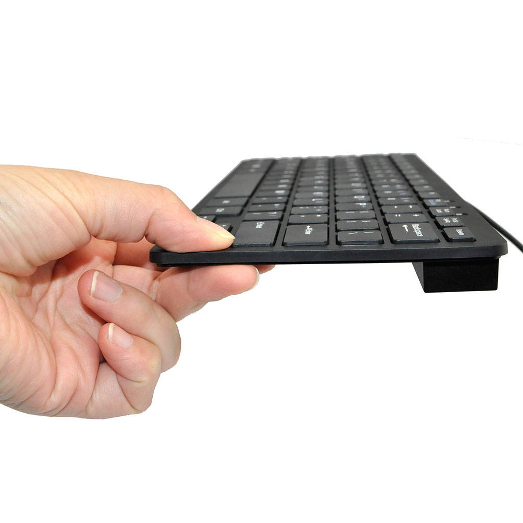iKKEGOL Mini USB Slim Wired 78 Key Small Compact Keyboard for Desktop Laptop PC Win 7 - Black