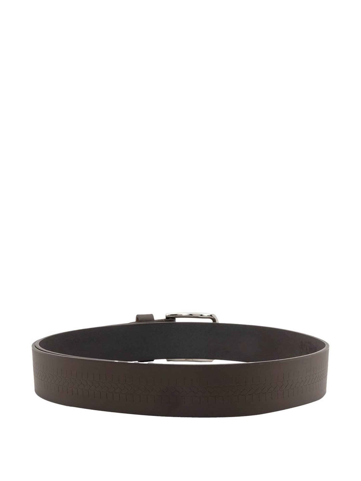 Red Tape Brown Leather Textured Formal Belt for Men